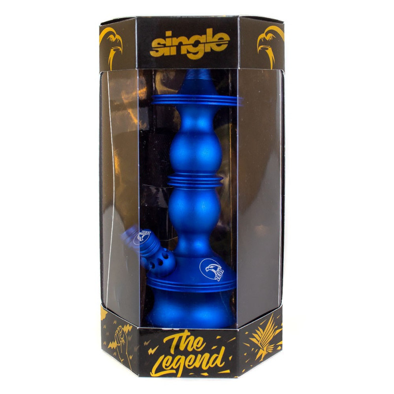 Stem Narguile Pequeno Zeus Single Azul Escuro Fosco Dois Respiros